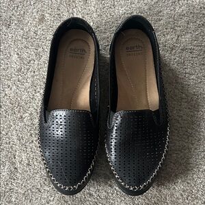 Earth Origins Perforated Black Loafers